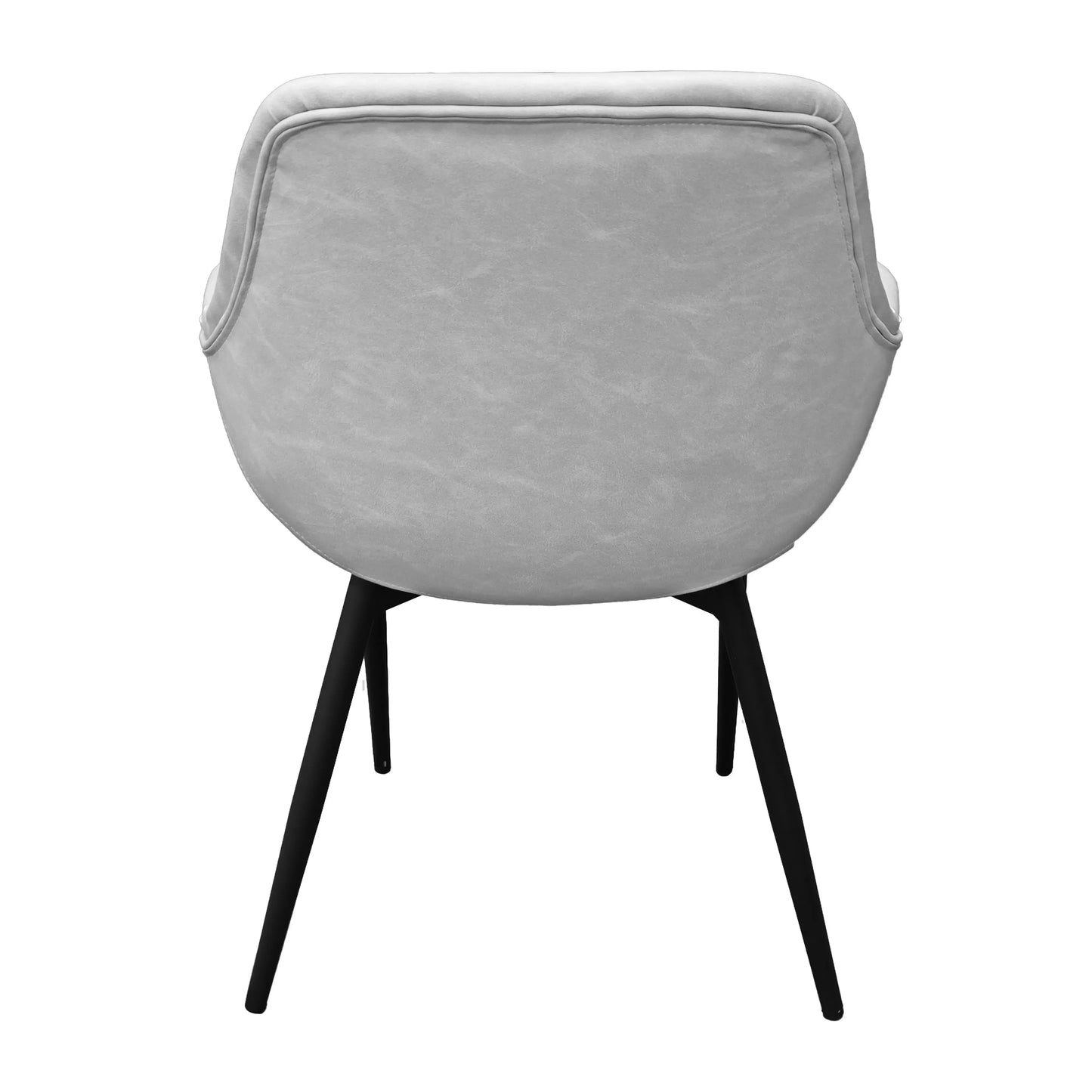Markley Leather Dining Chair with Powder-Coated Iron Legs