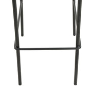 Euston Wicker Bar Stool with Black Powder Coated Steel Frame and Footrest - Elax Furniture