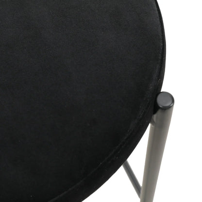 Euston Wicker Bar Stool with Black Powder Coated Steel Frame and Footrest - Elax Furniture