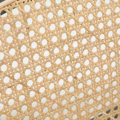 Euston Wicker Bar Stool with Black Powder Coated Steel Frame and Footrest - Elax Furniture