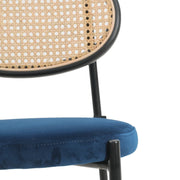 Euston Wicker Bar Stool with Black Powder Coated Steel Frame and Footrest - Elax Furniture