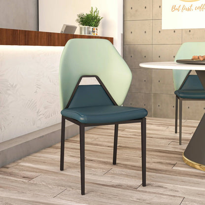 Eclat Collection Modern Upholstered Leather Dining Chair Set of 4 - Elax Furniture