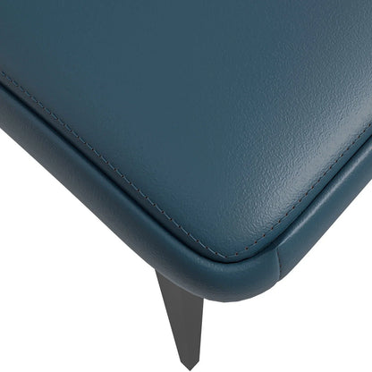 ECLAT Dining Chair with Upholstered Leather Seat and Back in Black Iron - Elax Furniture