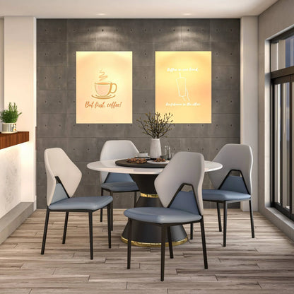 Eclat Collection Modern Upholstered Leather Dining Chair Set of 4 - Elax Furniture