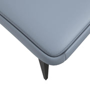 ECLAT Dining Chair with Upholstered Leather Seat and Back in Black Iron - Elax Furniture