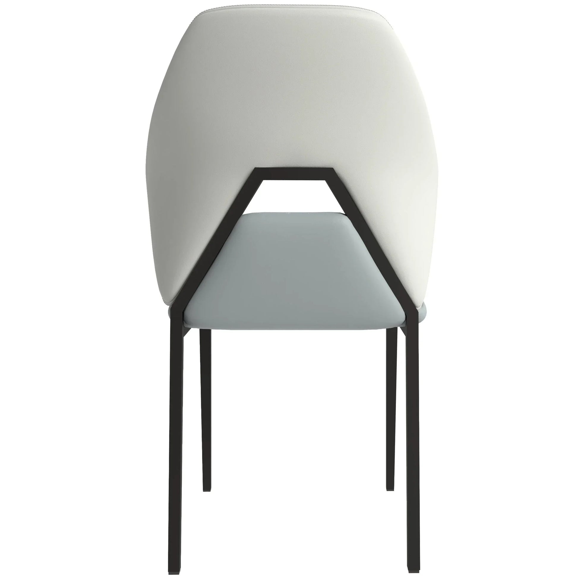 Eclat Collection Modern Upholstered Leather Dining Chair Set of 2 - Elax Furniture