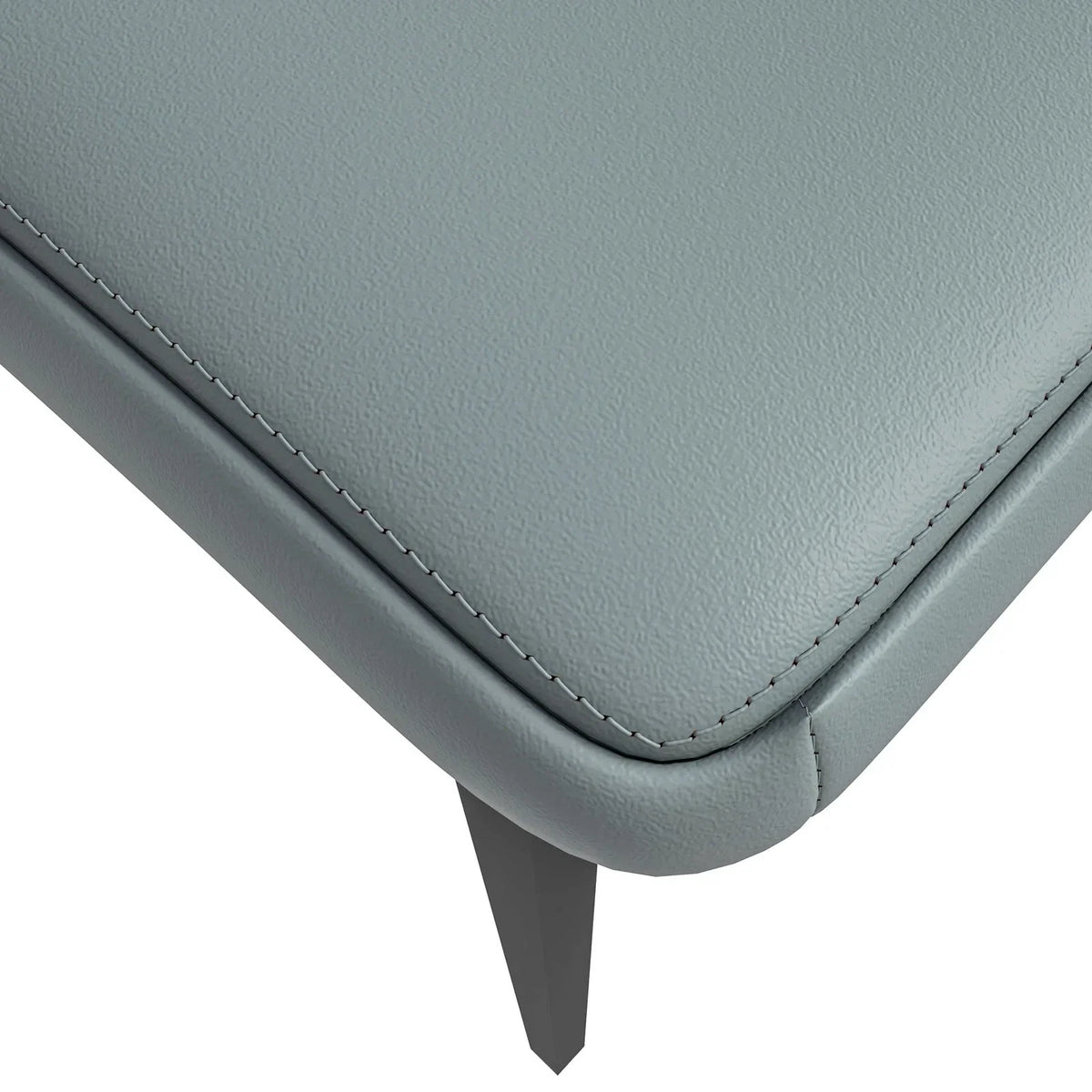 ECLAT Dining Chair with Upholstered Leather Seat and Back in Black Iron - Elax Furniture