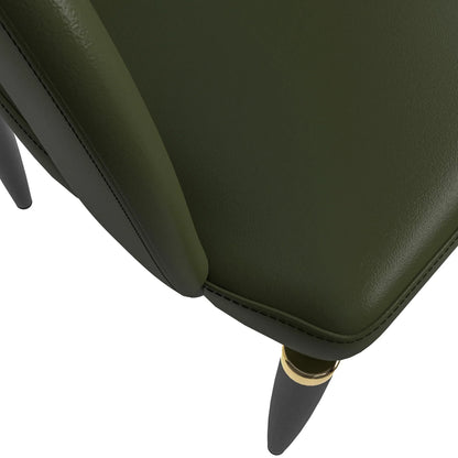 Entice Leather Dining Chairs with Curved Open Back Design and Iron Legs Set of 4 - Elax Furniture