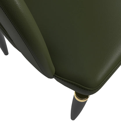 Entice Leather Dining Chair with Curved Open Back and Iron Legs