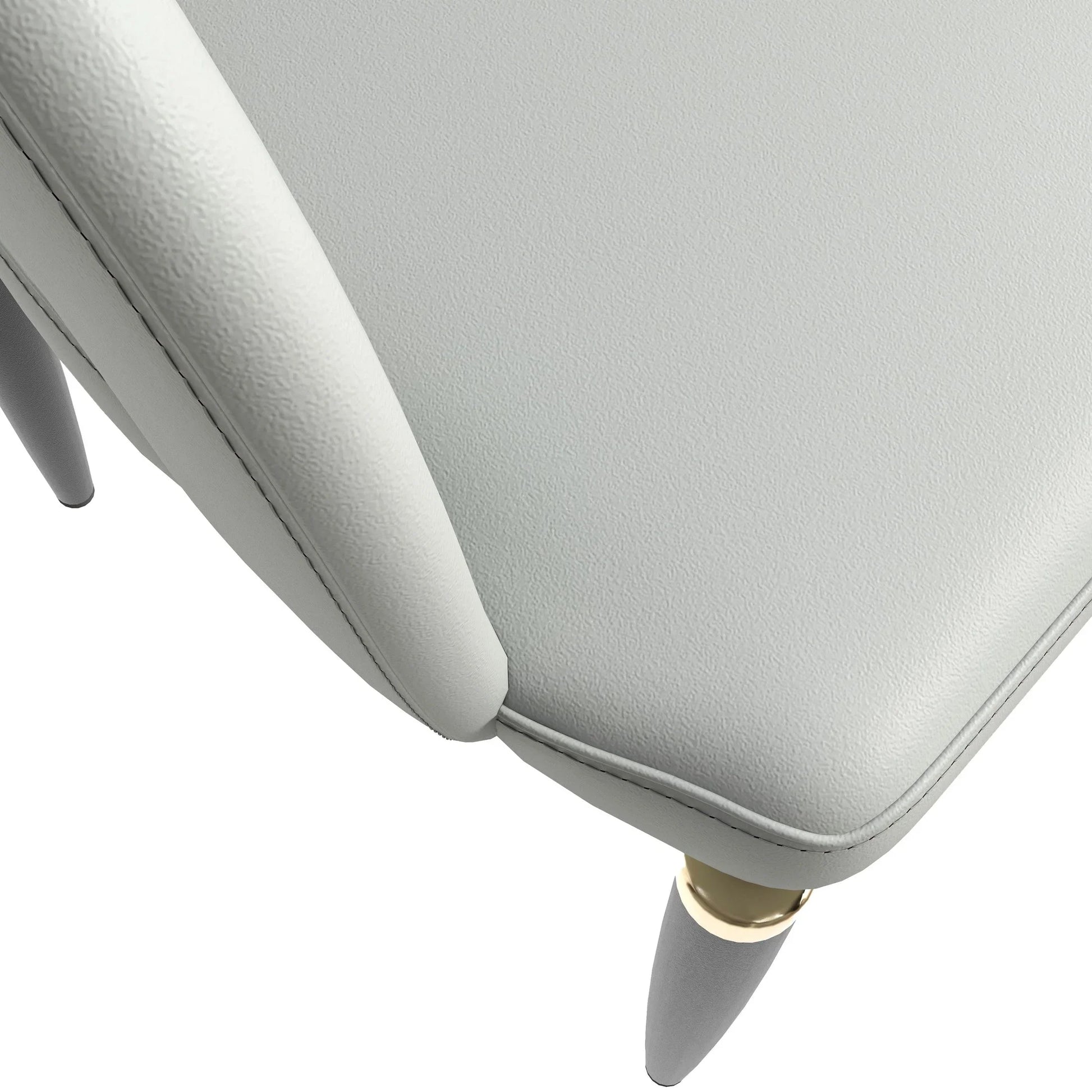 Entice Leather Dining Chairs with Curved Open Back Design and Iron Legs Set of 2 - Elax Furniture