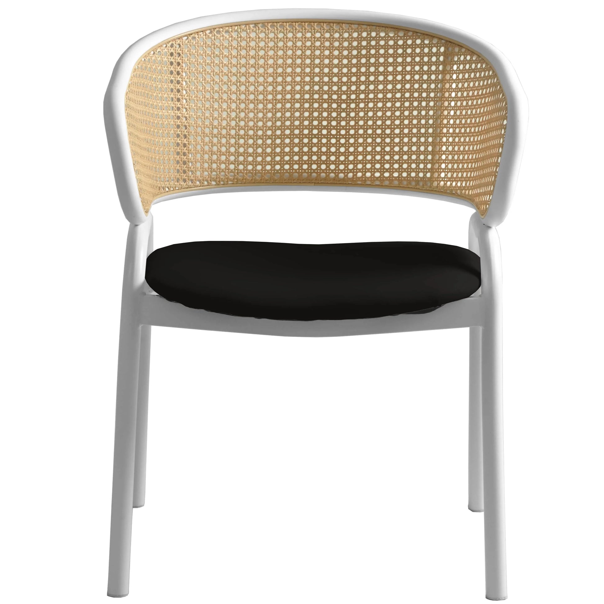 Ervilla Modern Dining Chair with White Frame and Steel Legs Set of 2 - Elax Furniture