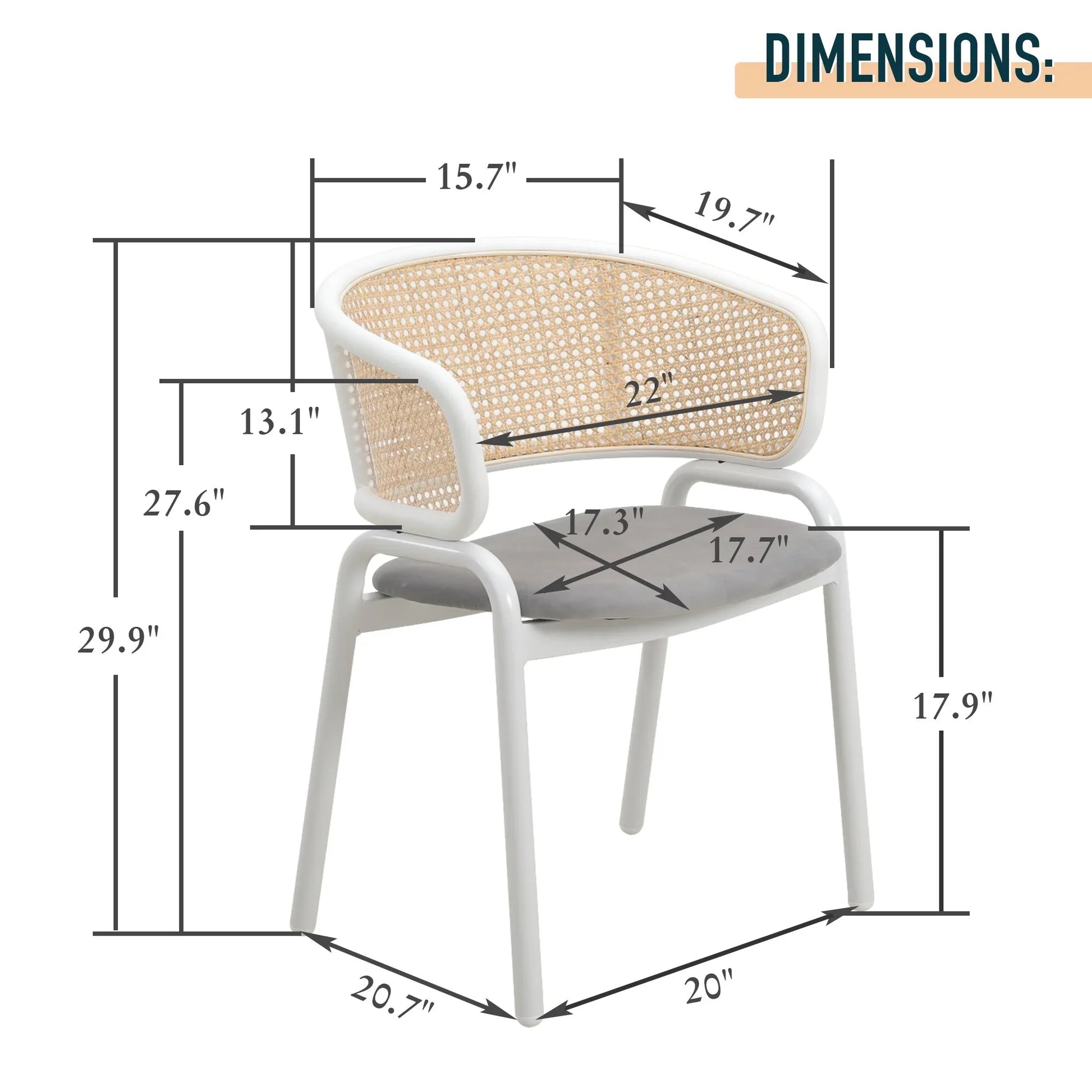 Ervilla Dining Armchair with White/Black Steel Legs and Black/Brown Wicker Back - Elax Furniture