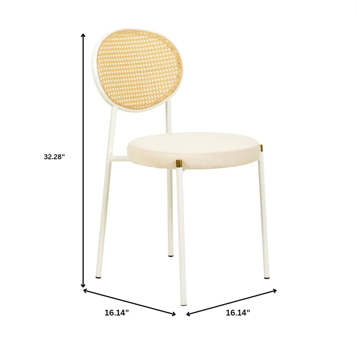 Elega 7-Piece Dining Set with Rectangular Sintered Stone Table and 6 Velvet Side Chairs with Wicker Back - Elax Furniture
