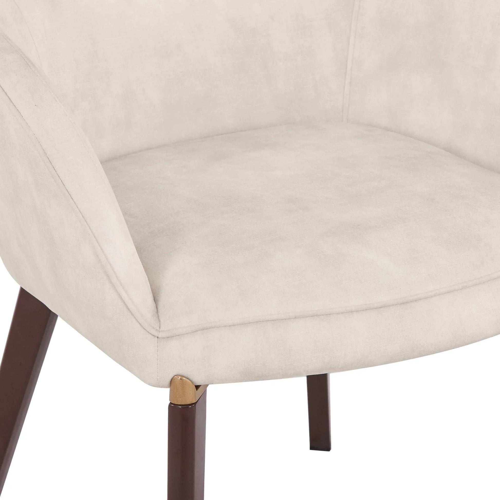 Elias Dining Chair Upholstered in Leather Velvet and Powder Coated Legs - Elax Furniture