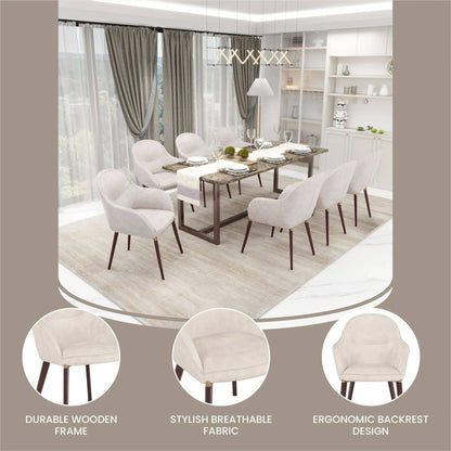 Elias Dining Chair Upholstered in Leather Velvet and Powder Coated Legs - Elax Furniture