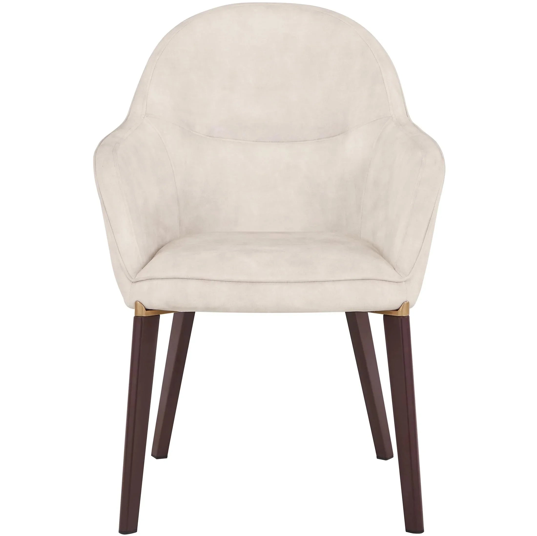 Elias Dining Chair Upholstered in Leather Velvet and Powder Coated Legs - Elax Furniture