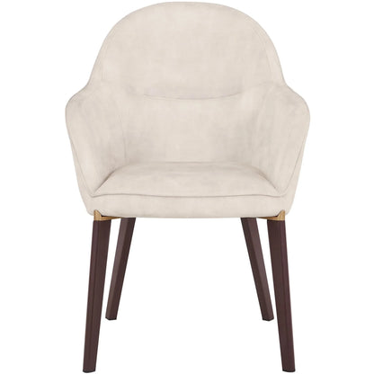 Elias Dining Chair Upholstered in Leather Velvet and Powder Coated Legs - Elax Furniture