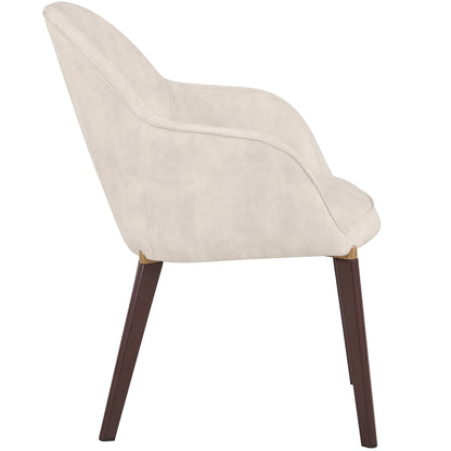 Elias Dining Chair Upholstered in Leather Velvet and Powder Coated Legs - Elax Furniture