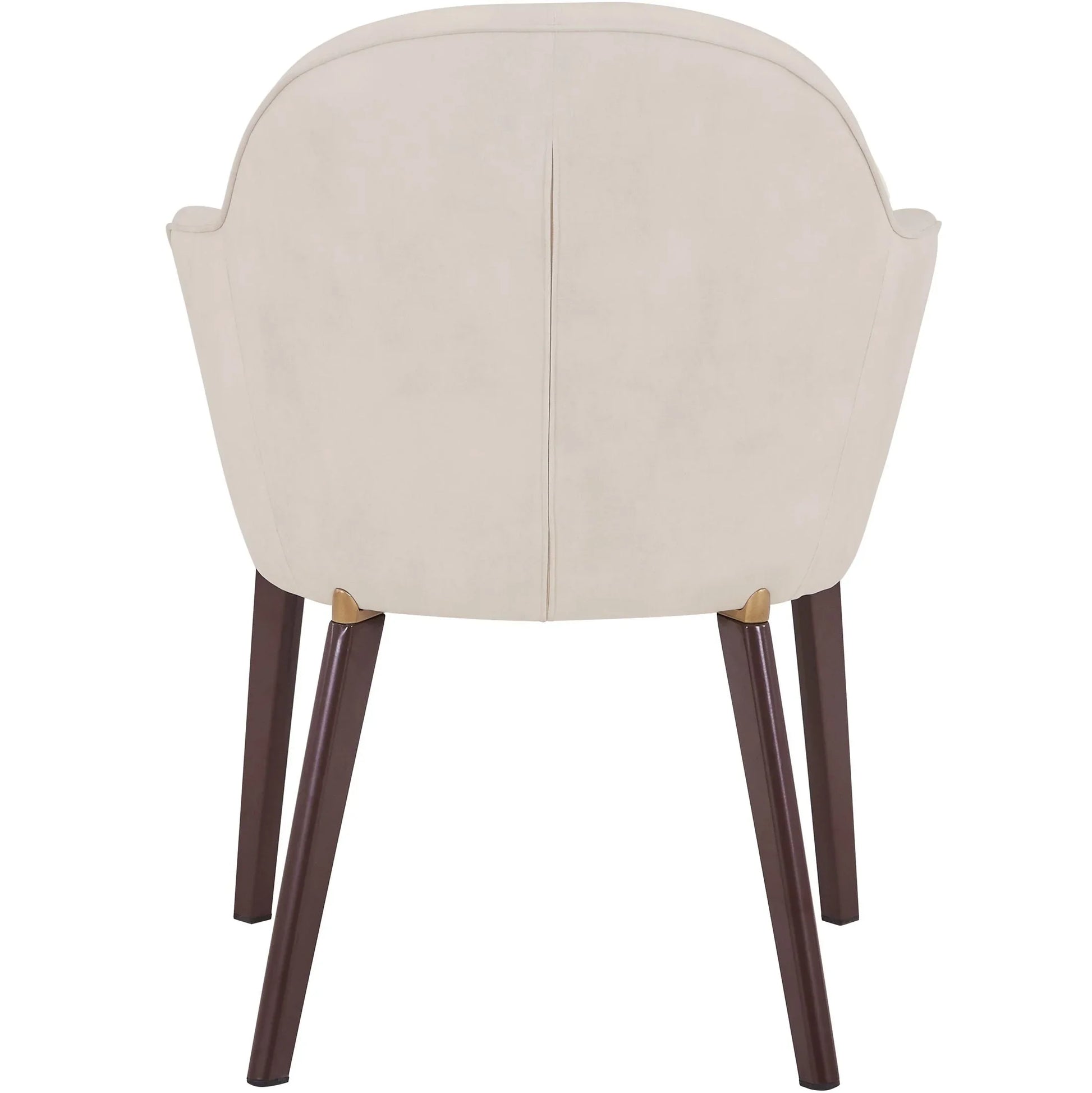 Elias Dining Chair Upholstered in Leather Velvet and Powder Coated Legs - Elax Furniture