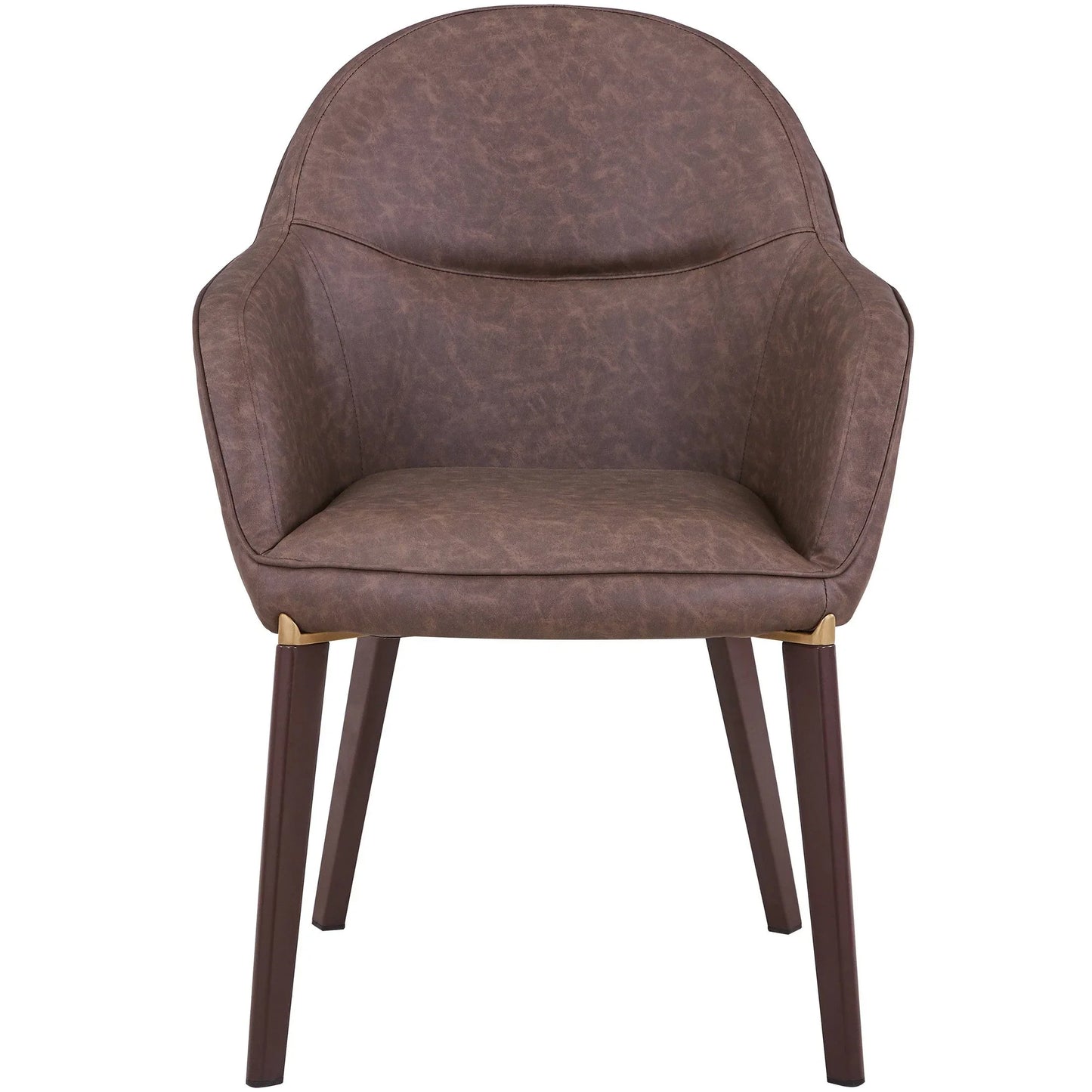 Elias Dining Chair Upholstered in Leather Velvet and Powder Coated Legs - Elax Furniture
