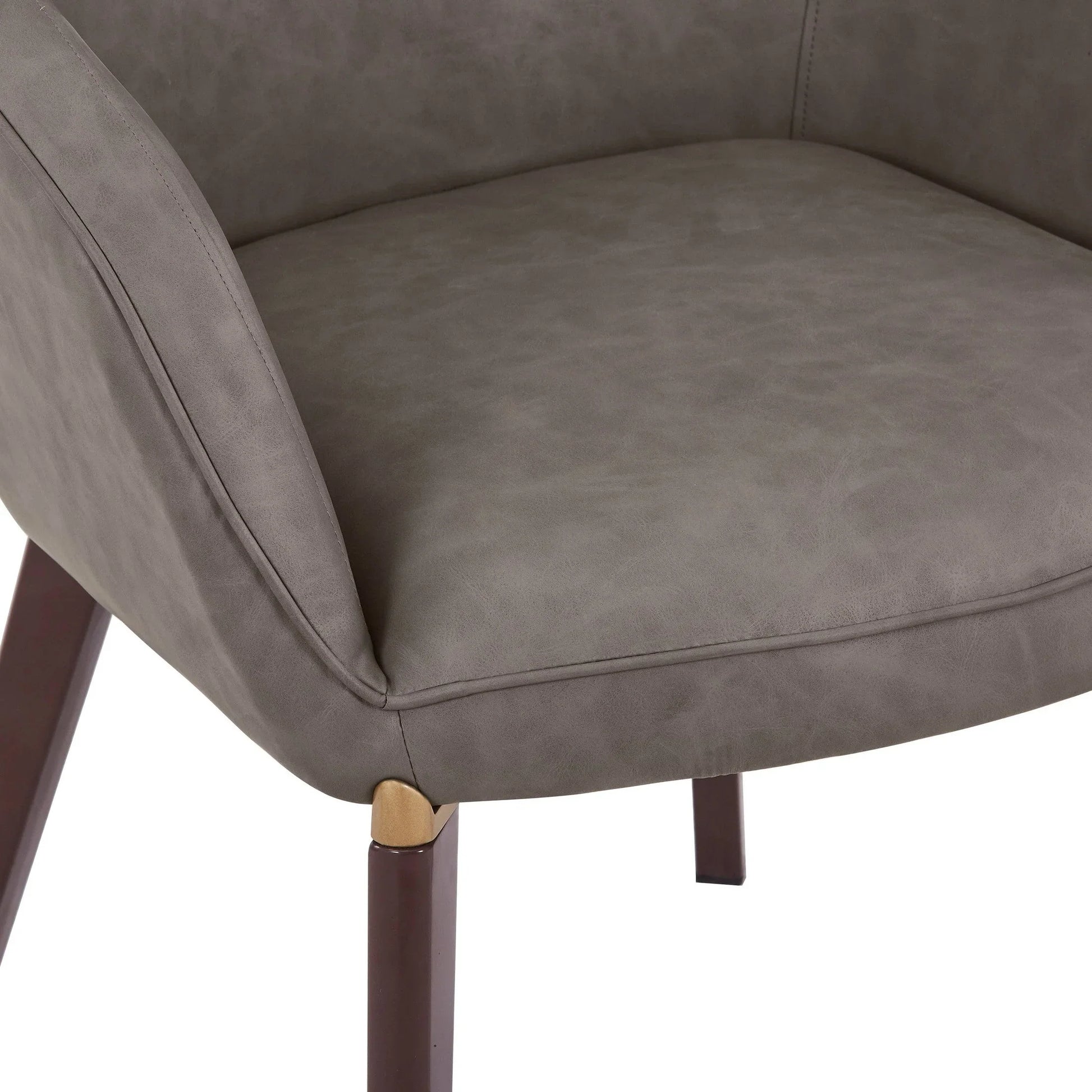Elias Dining Chair Upholstered in Leather Velvet and Powder Coated Legs - Elax Furniture