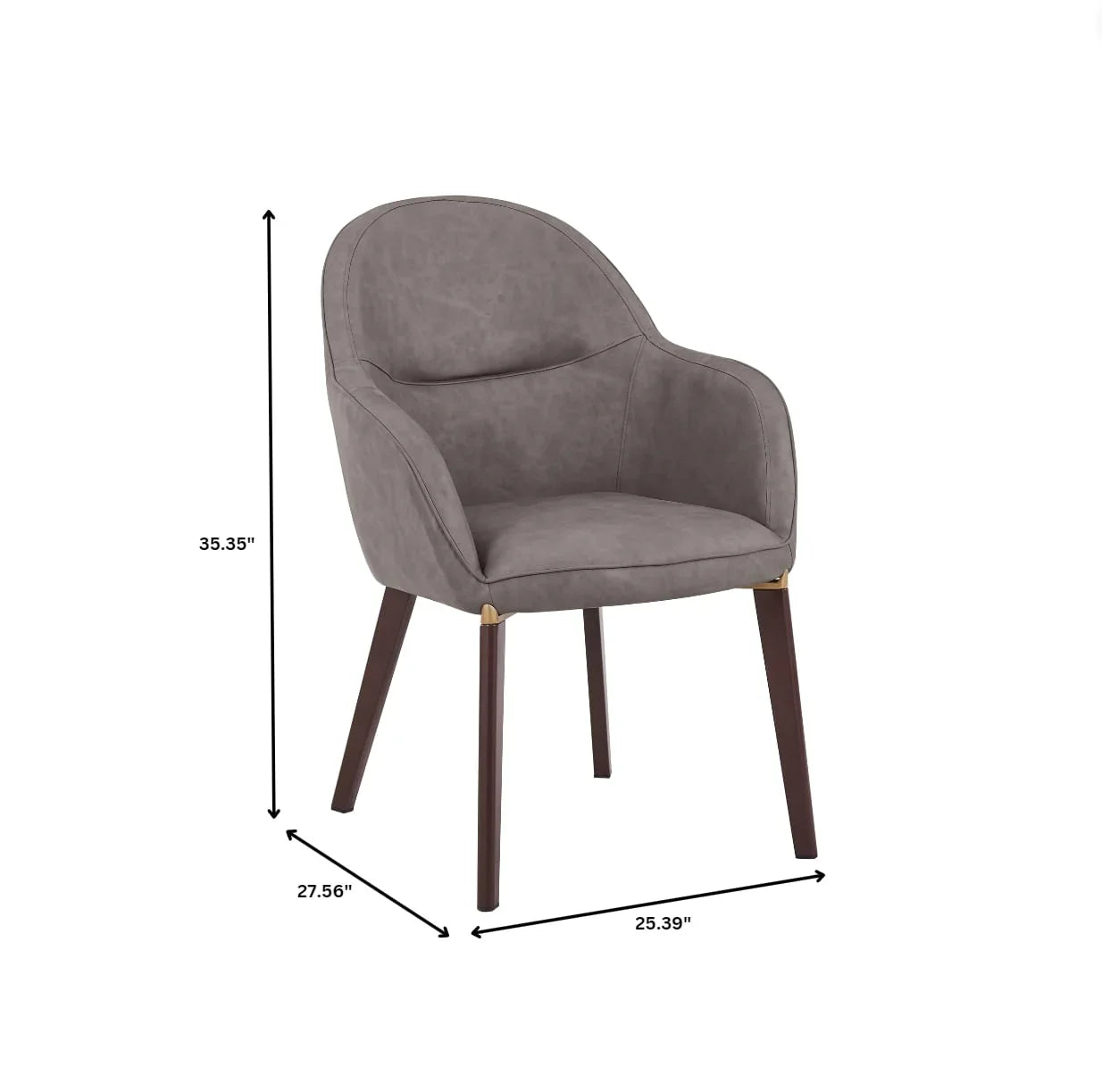 Elias Dining Chair Upholstered in Leather Velvet and Powder Coated Legs - Elax Furniture