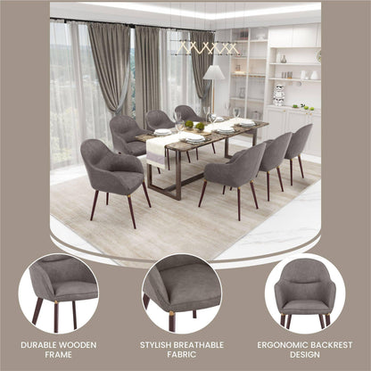 Elias Dining Chair Upholstered in Leather Velvet and Powder Coated Legs - Elax Furniture