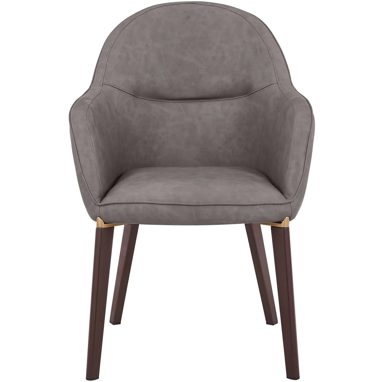 Elias Dining Chair Upholstered in Leather Velvet and Powder Coated Legs - Elax Furniture