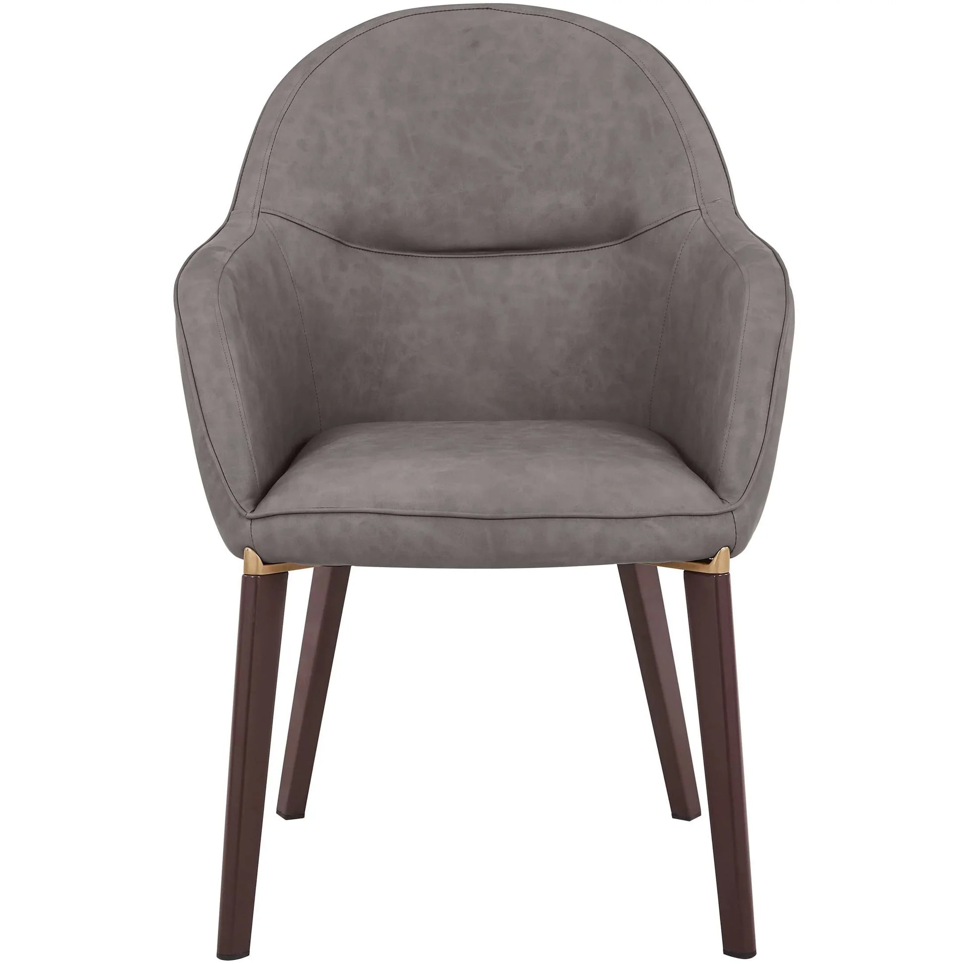 Elias Dining Chair Upholstered in Leather Velvet and Powder Coated Legs - Elax Furniture