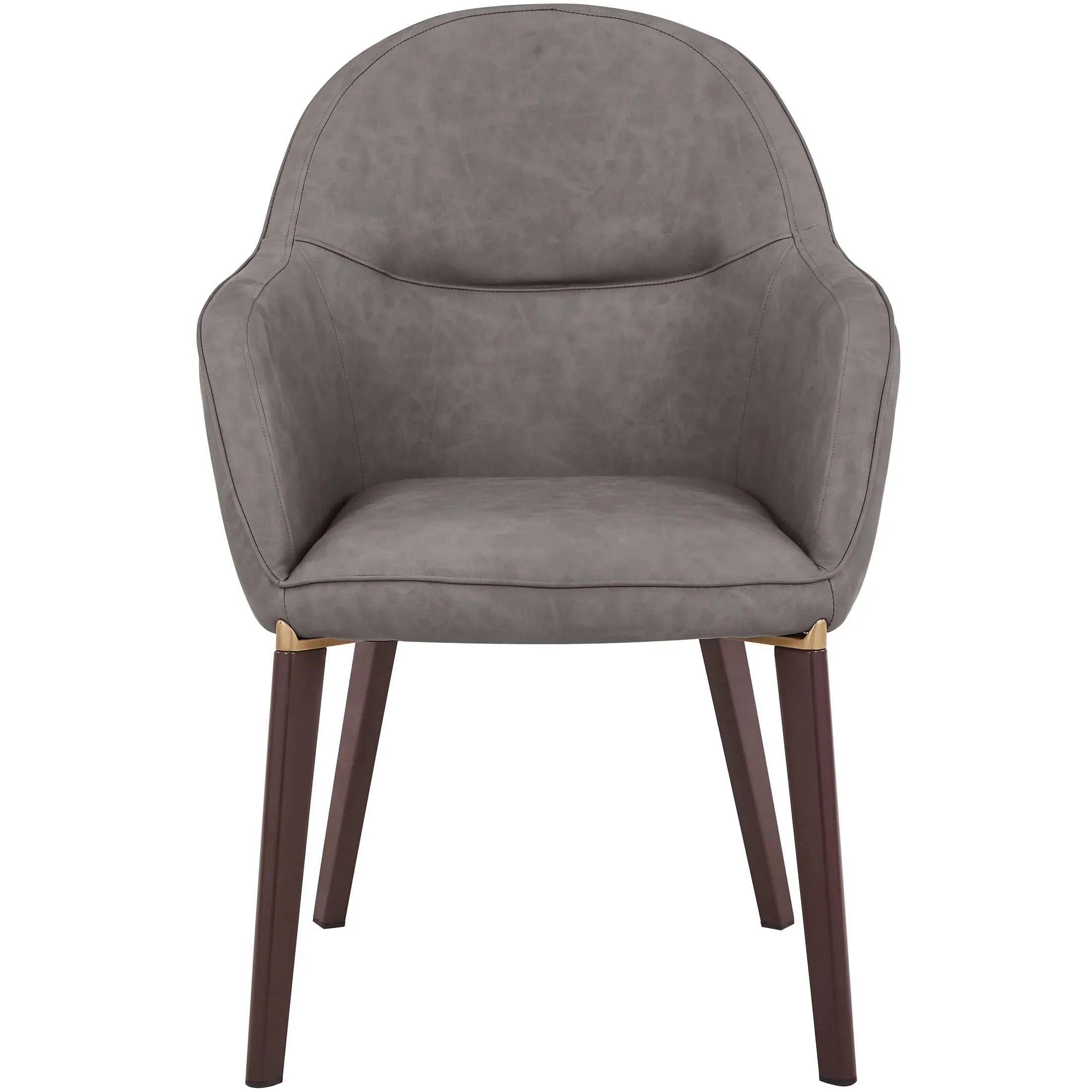 Elias Dining Chair Upholstered in Leather Velvet and Powder Coated Legs - Elax Furniture