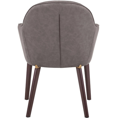 Elias Dining Chair Upholstered in Leather Velvet and Powder Coated Legs - Elax Furniture