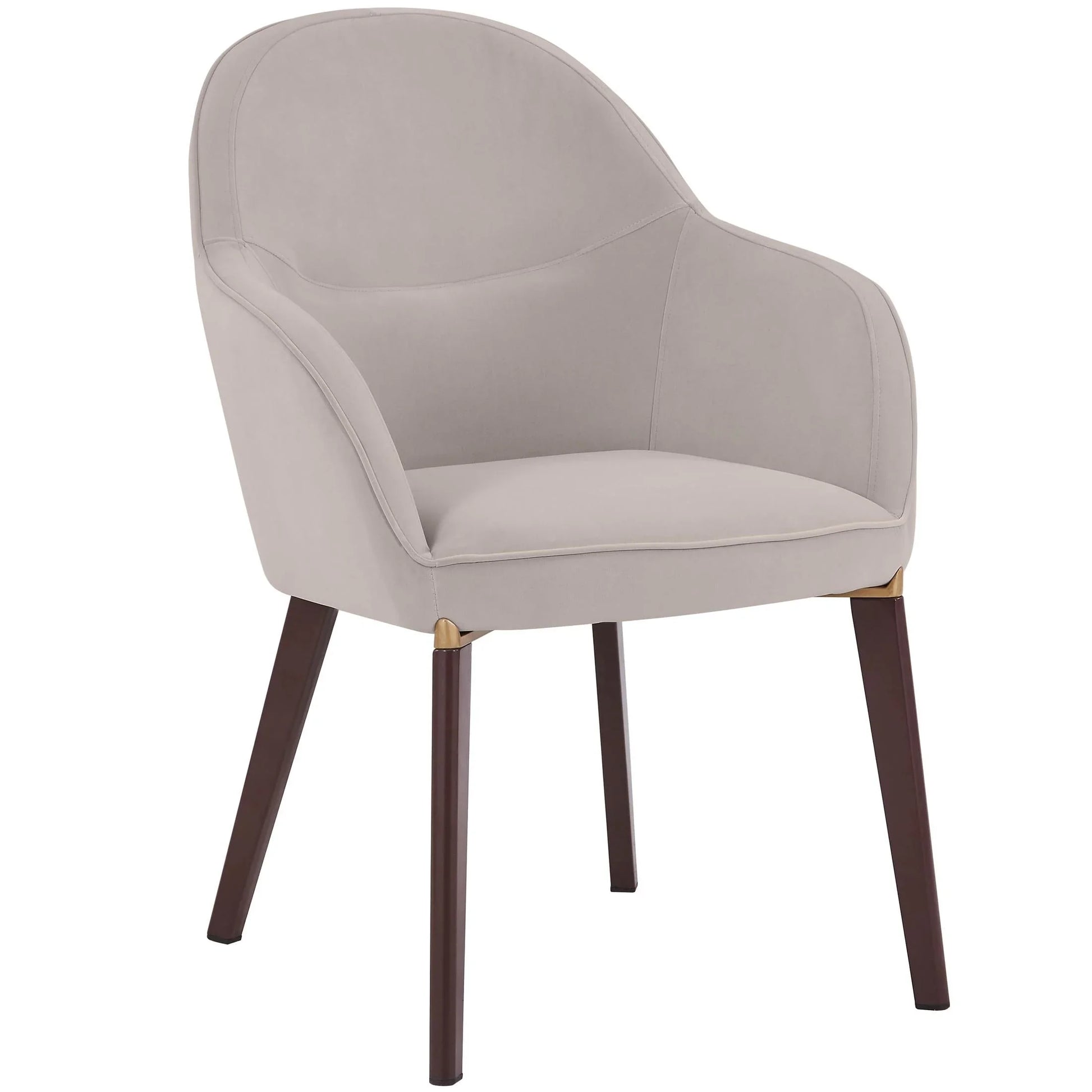 Elias Dining Chair Upholstered in Leather Velvet and Powder Coated Legs - Elax Furniture