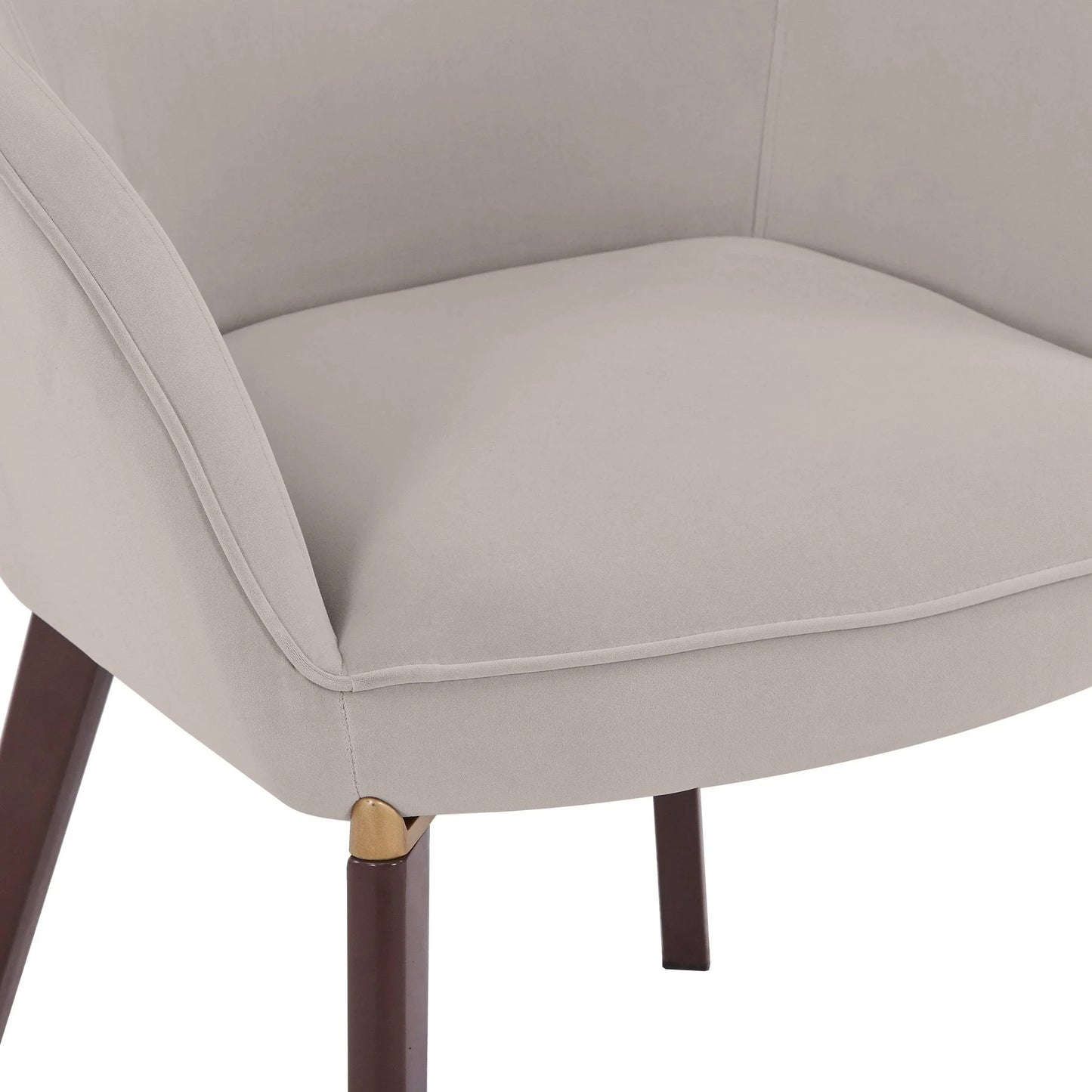 Elias Dining Chair Upholstered in Leather Velvet and Powder Coated Legs - Elax Furniture