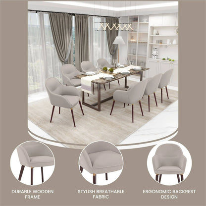 Elias Dining Chair Upholstered in Leather Velvet and Powder Coated Legs - Elax Furniture