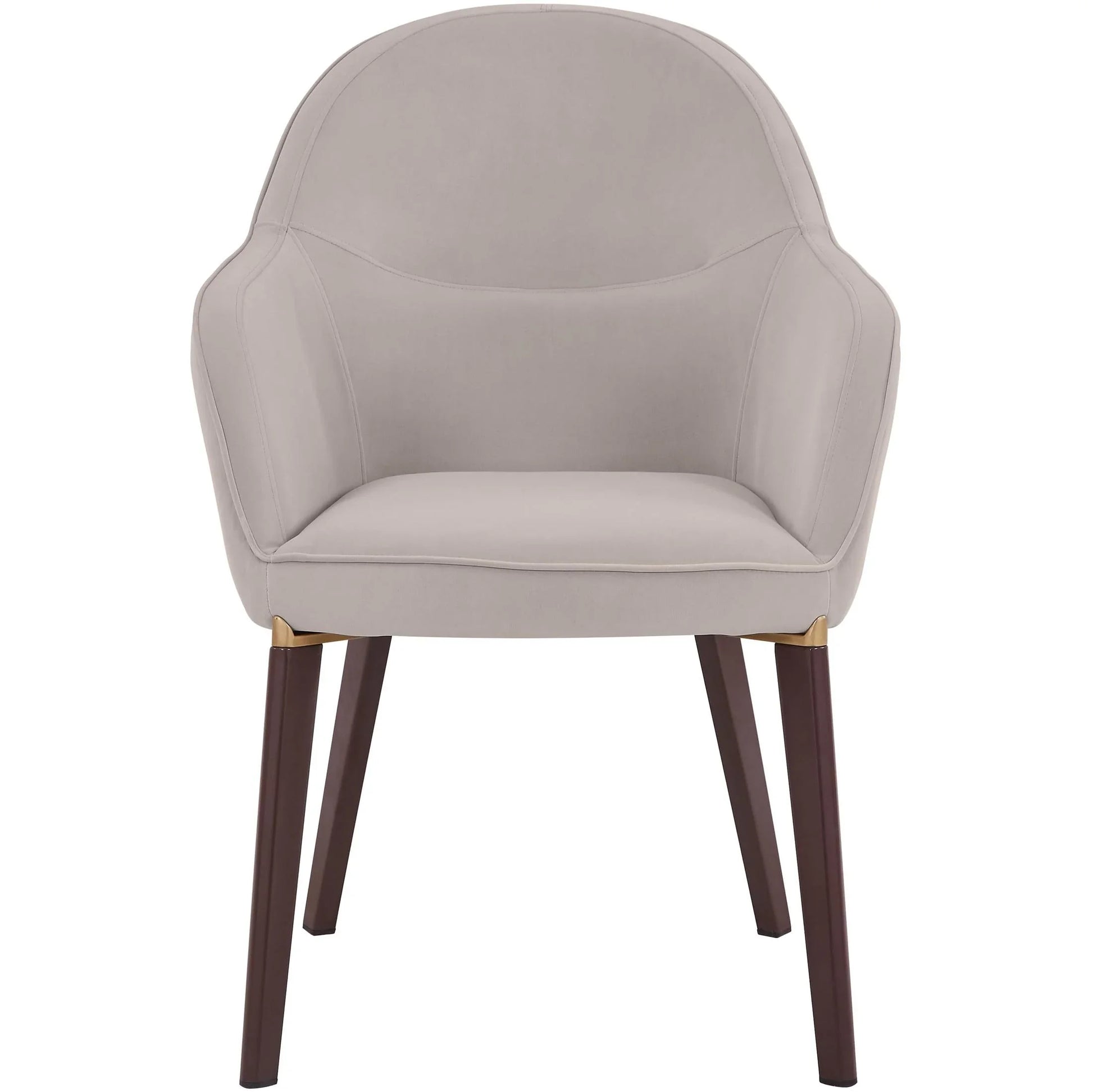 Elias Dining Chair Upholstered in Leather Velvet and Powder Coated Legs - Elax Furniture