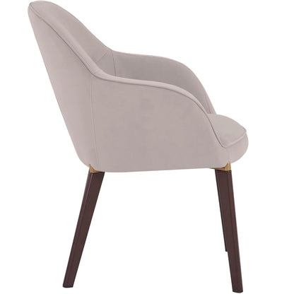 Elias Dining Chair Upholstered in Leather Velvet and Powder Coated Legs - Elax Furniture