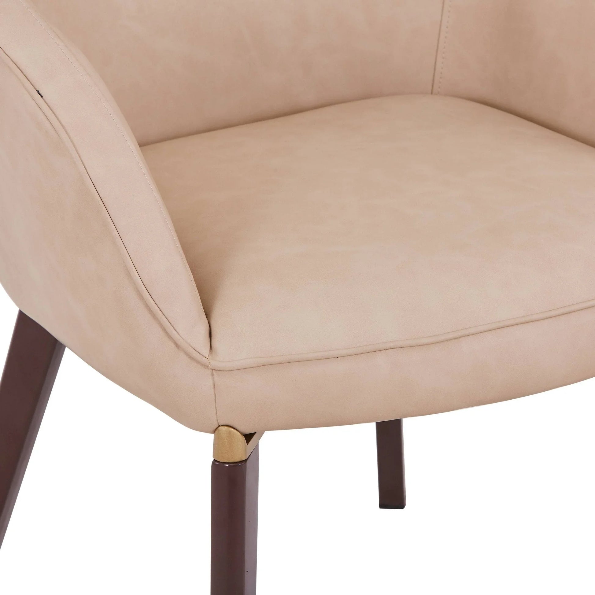 Elias Dining Chair Upholstered in Leather Velvet and Powder Coated Legs - Elax Furniture