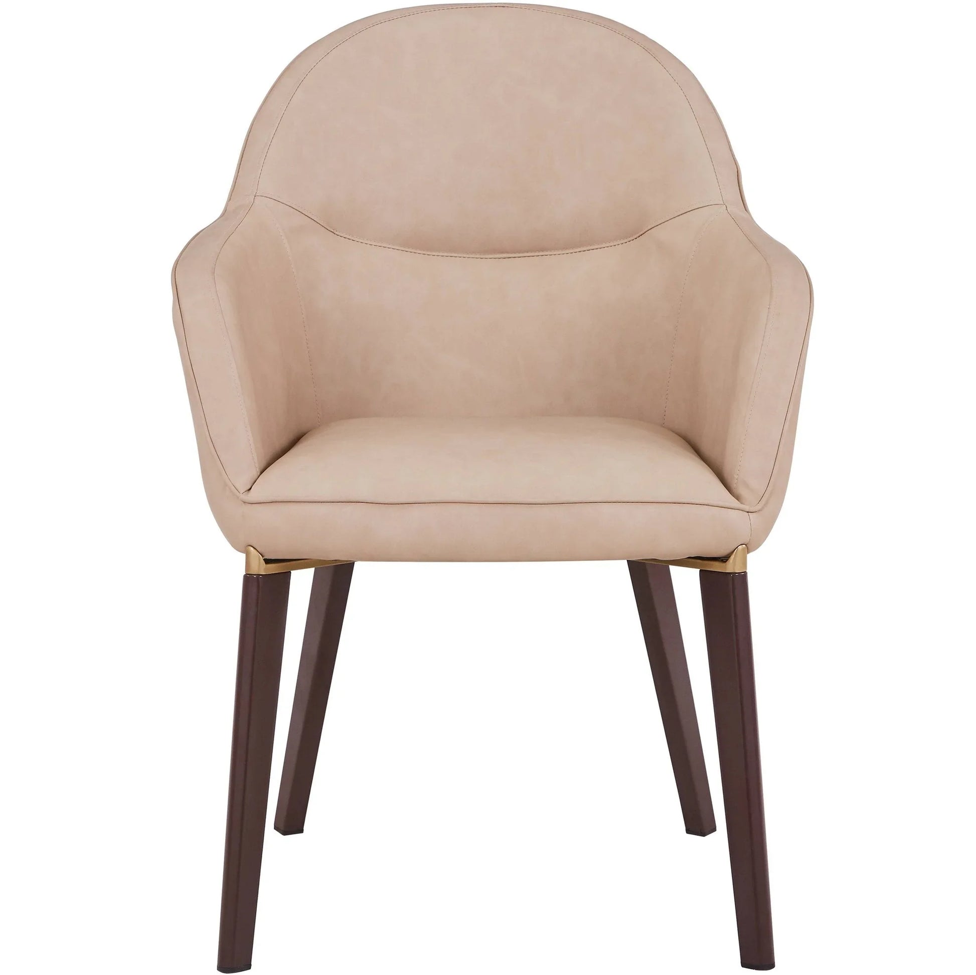 Elias Dining Chair Upholstered in Leather Velvet and Powder Coated Legs - Elax Furniture