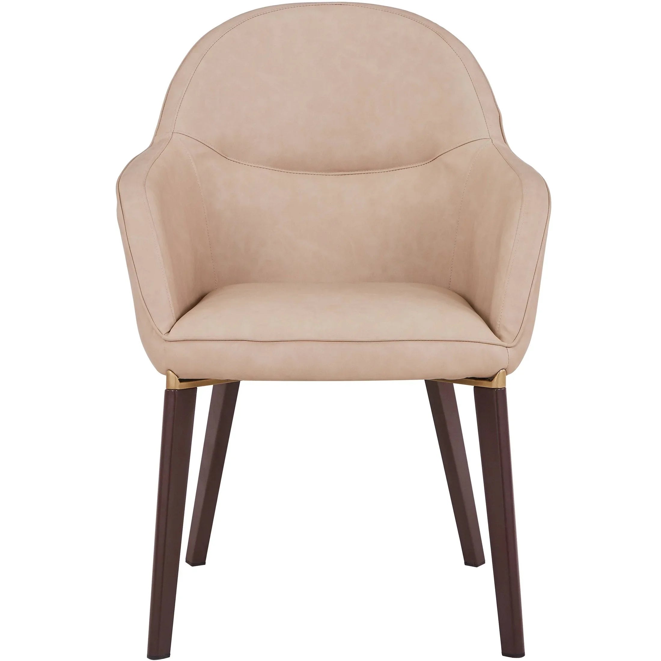 Elias Dining Chair Upholstered in Leather Velvet and Powder Coated Legs - Elax Furniture