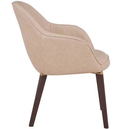Elias Dining Chair Upholstered in Leather Velvet and Powder Coated Legs - Elax Furniture
