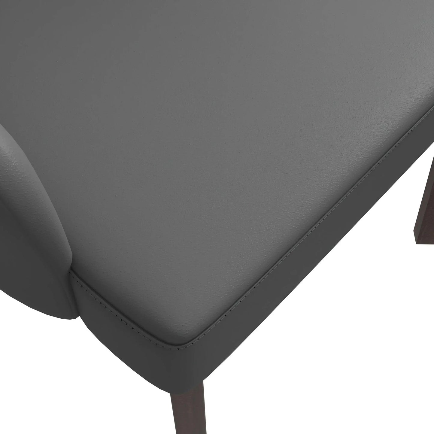 Ethos Leather Dining Chairs with Curved Open Back in Rubberwood - Elax Furniture