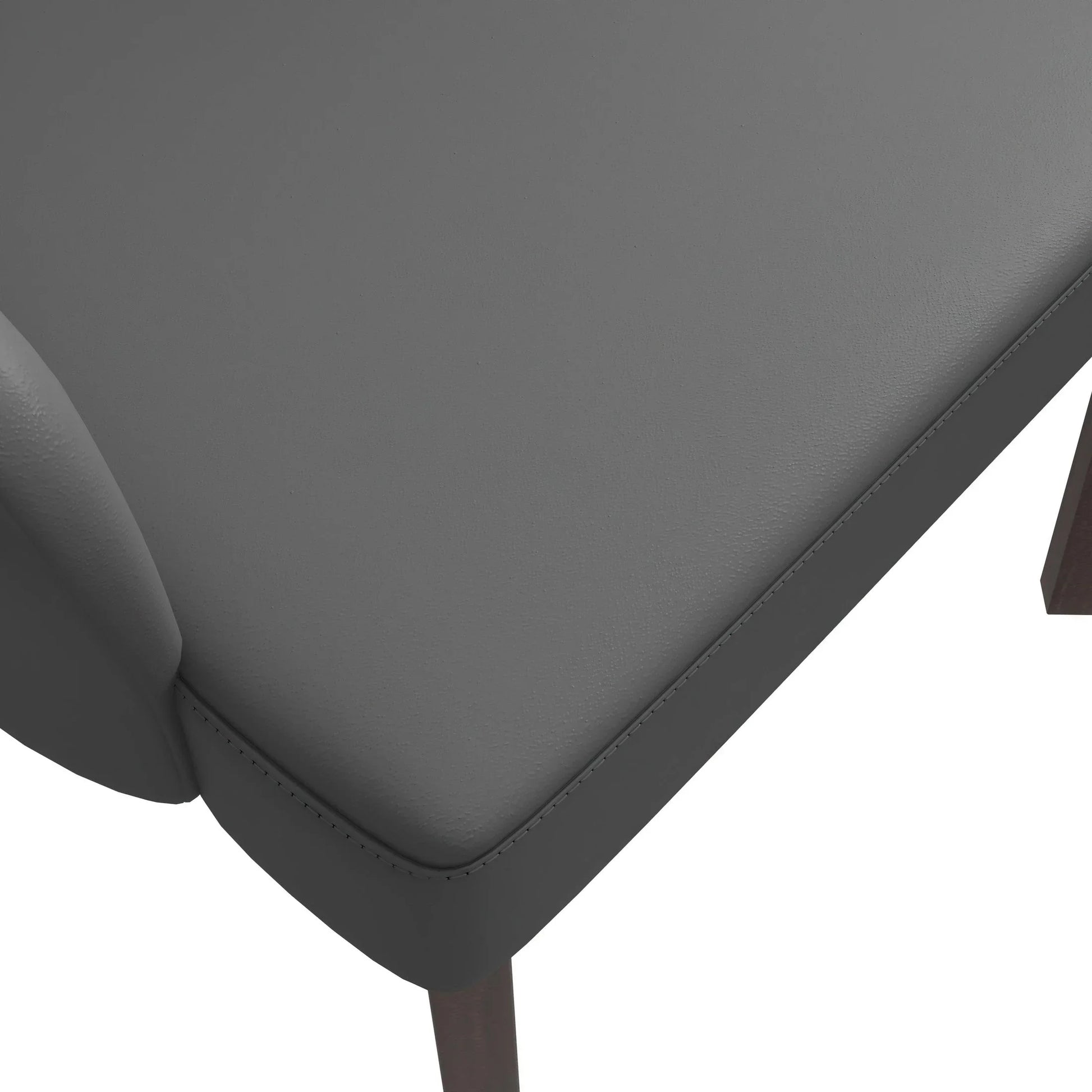 Ethos Leather Dining Chairs with Curved Open Back in Rubberwood - Elax Furniture