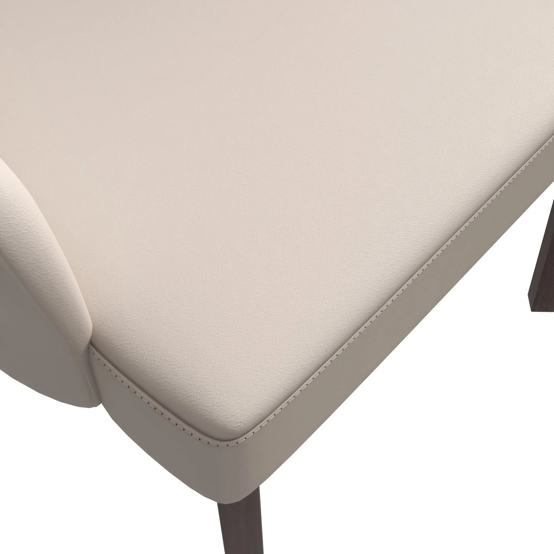 Ethos Leather Dining Chairs with Curved Open Back in Rubberwood - Elax Furniture