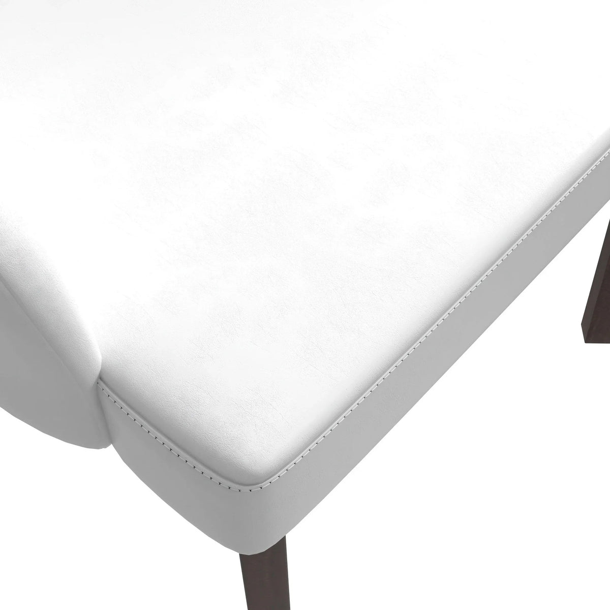 Ethos Leather Dining Chairs with Curved Open Back in Rubberwood - Elax Furniture