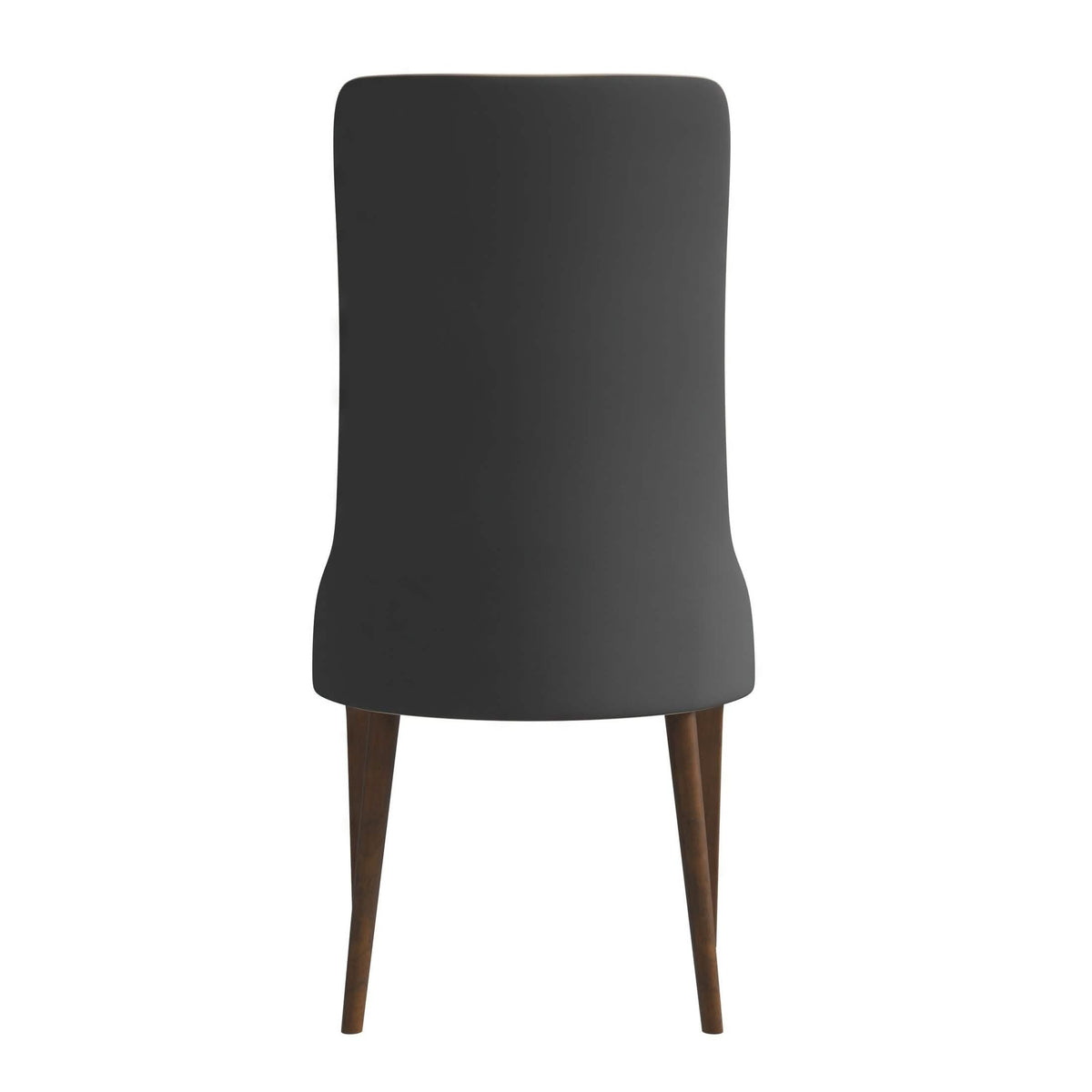 Elm Dining Chair with a Leather/Velvet Seat and a Two-Tone Color Design Backrest in Ash Wood Grey Dining Chair Leisuremod