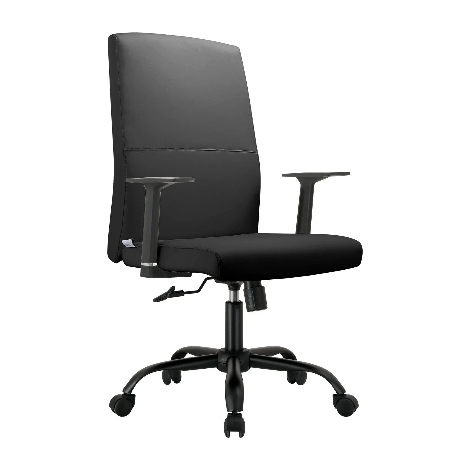 Evander Leather Office Chair in Aluminum with Adjustable Height and Swivel - Elax Furniture