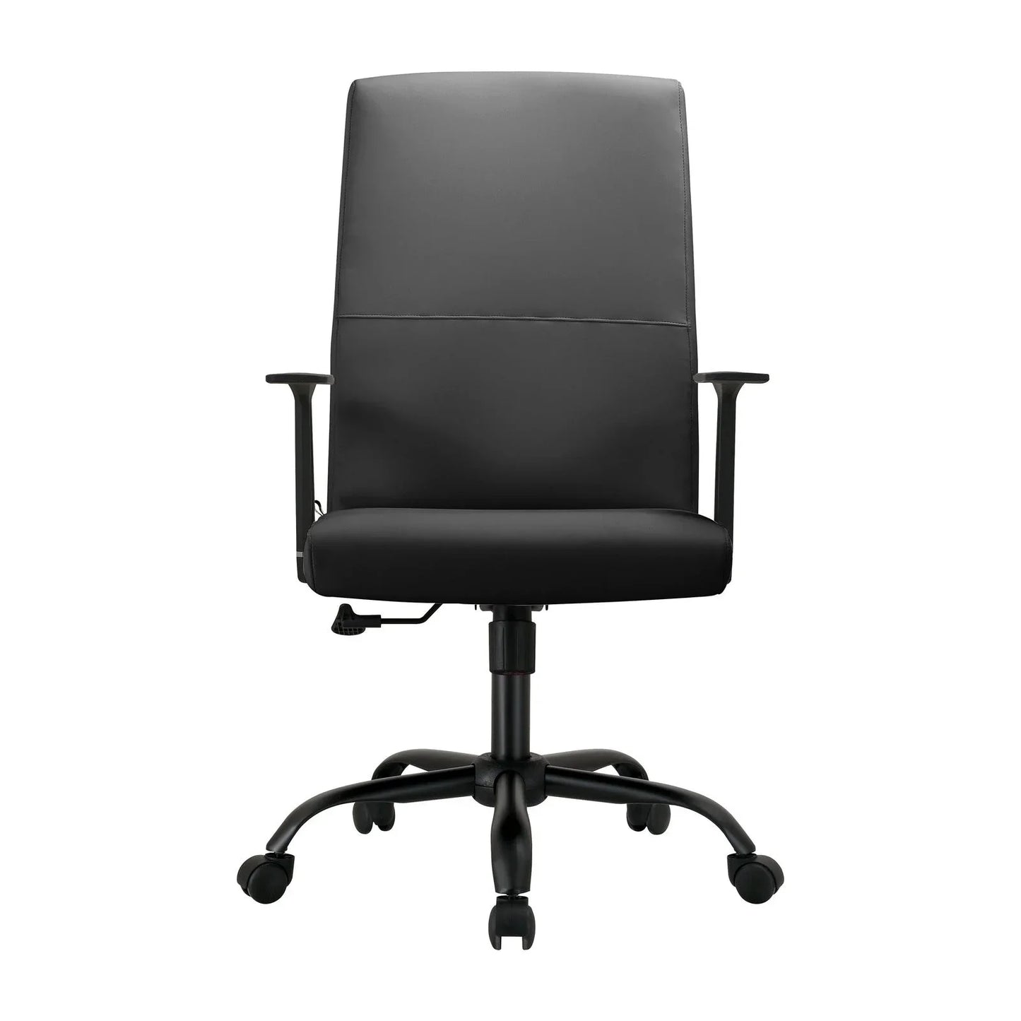 Evander Leather Office Chair in Aluminum with Adjustable Height and Swivel - Elax Furniture