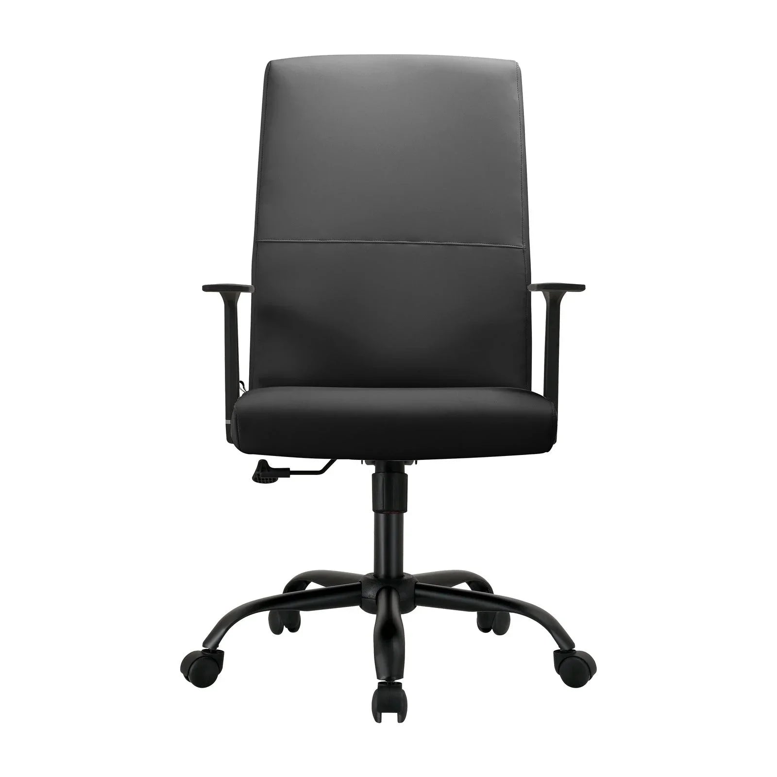 Evander Leather Office Chair in Aluminum with Adjustable Height and Swivel - Elax Furniture