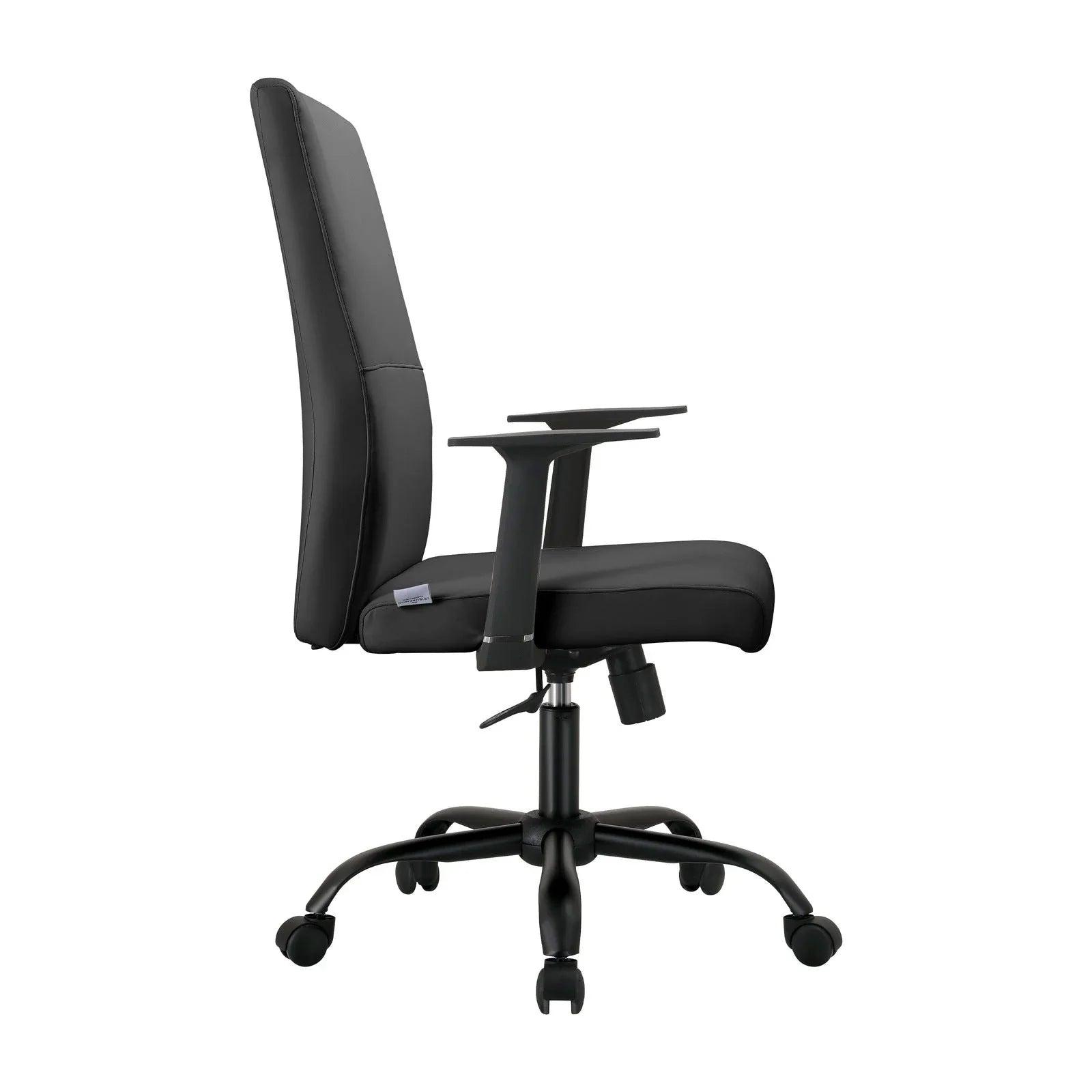 Evander Leather Office Chair in Aluminum with Adjustable Height and Swivel - Elax Furniture