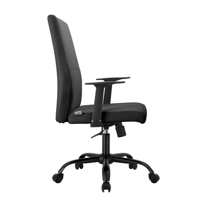 Evander Leather Office Chair in Aluminum with Adjustable Height and Swivel - Elax Furniture